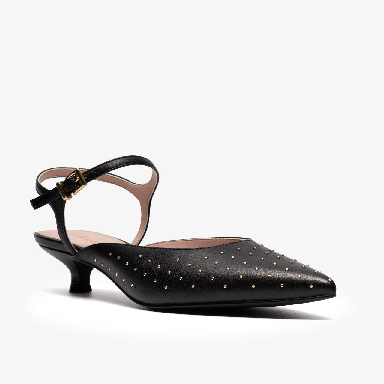 Pisa Stud Black Leather Clarks Women