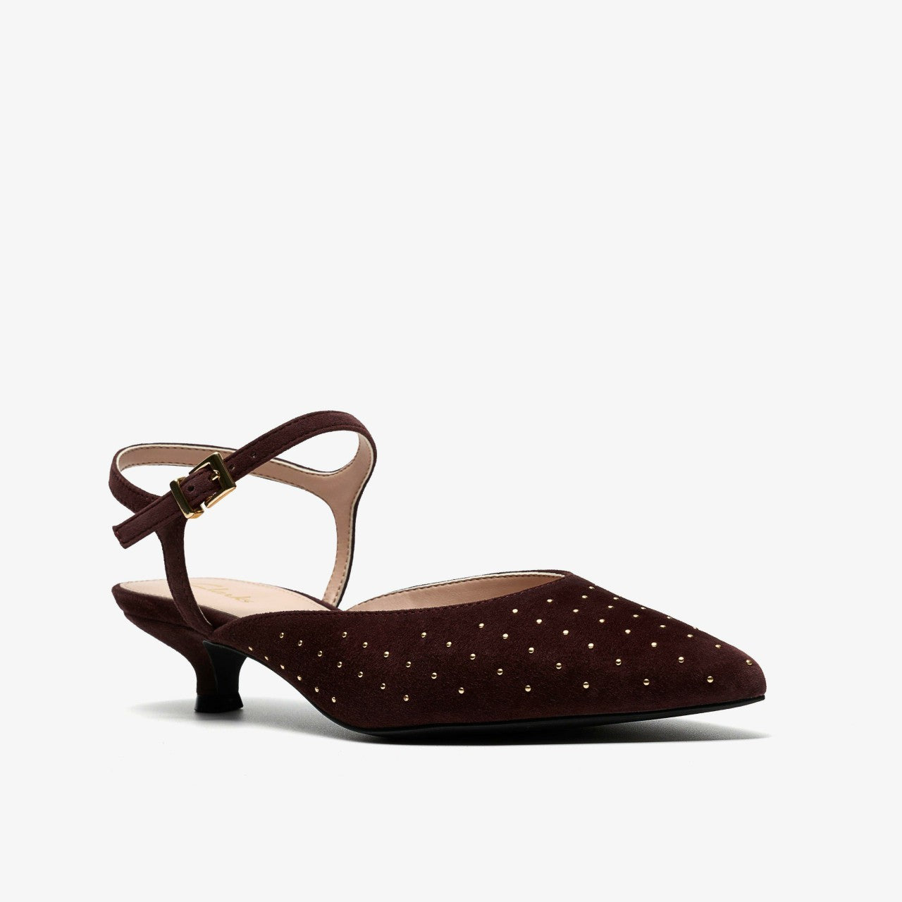 Pisa Stud Brown Suede Clarks Women