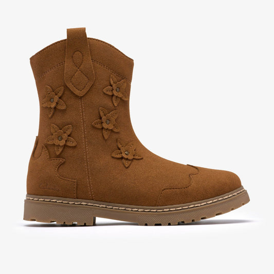Adelaide Mid Kid Tan Clarks Kids