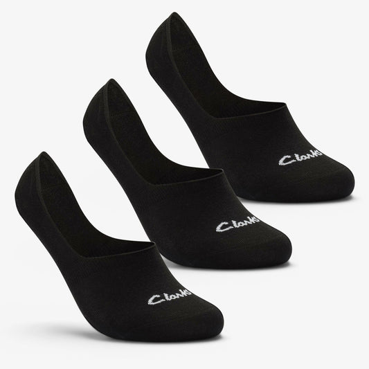 Sock Liners 3 Pack Size 6-11 Black Black Clarks Men