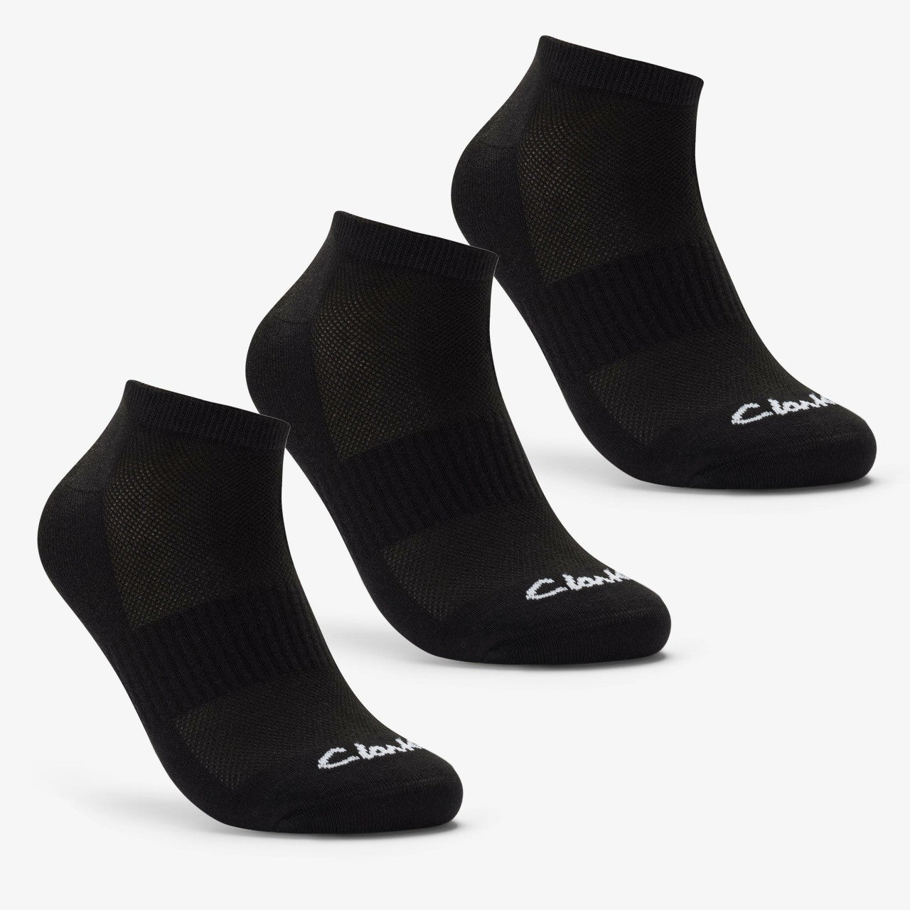 Ankle Socks 3 Pack Size 6-11 Black Black Clarks Men