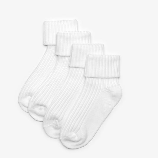 White Socks 4 Pack 1 - 2 Years White Clarks Kids