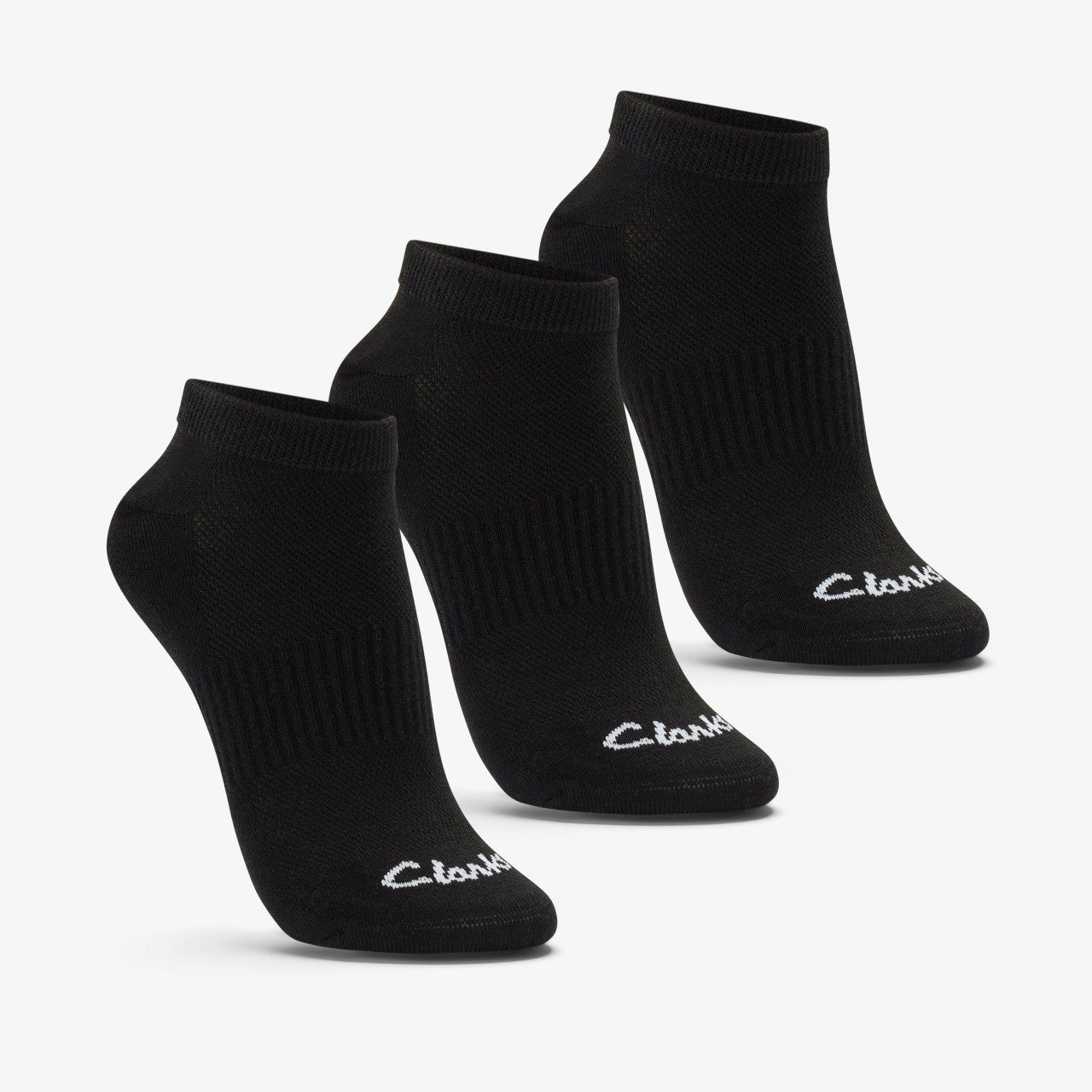 Ankle Socks 3 Pack Size 2-8 Black Black Clarks Women
